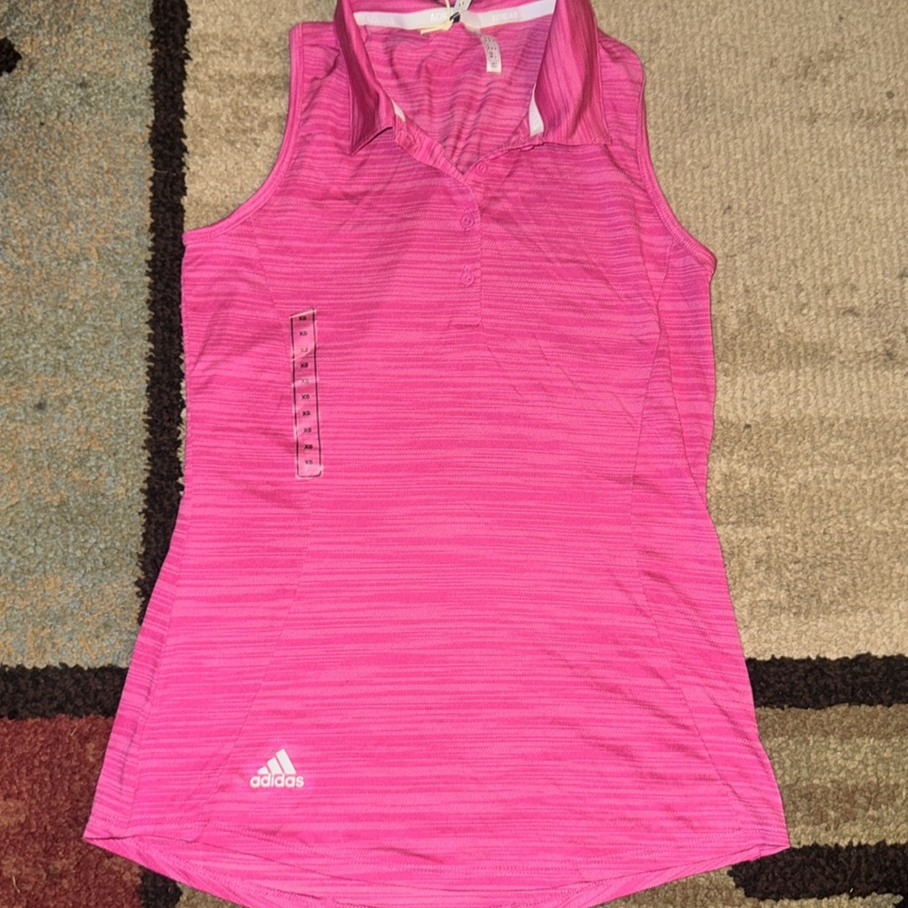 NWT Women's Adidas Spacedye Sleeveless Golf Polo - Picture 2 of 7